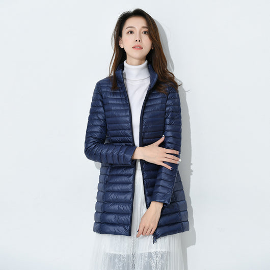 Abrigo Acolchado Mujer Otoño Invierno - Chaqueta Ligera Cuello Alto Ajustada Talla Grande - Image 20