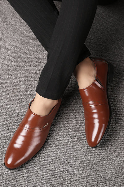 Zapatos de Cuero Casual con Punta Afilada para Hombre - Image 17