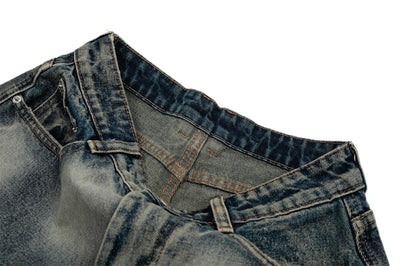 Pantalones Denim Tie-dye Punk Cintura Media - Image 21