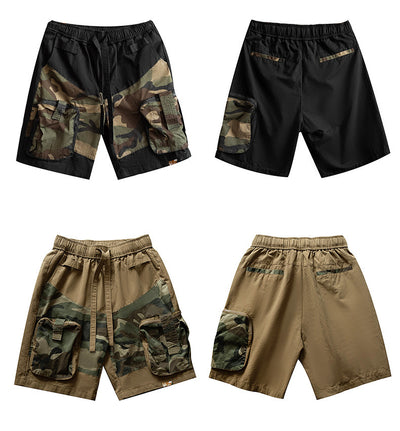 Pantalones Cortos Cargo Tácticos Multibolsillo Camuflaje para Hombre - Image 8