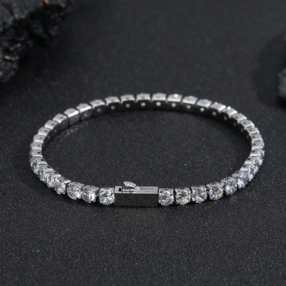 Pulsera para Hombre Acero Inoxidable con Circones y Cierre de Resorte