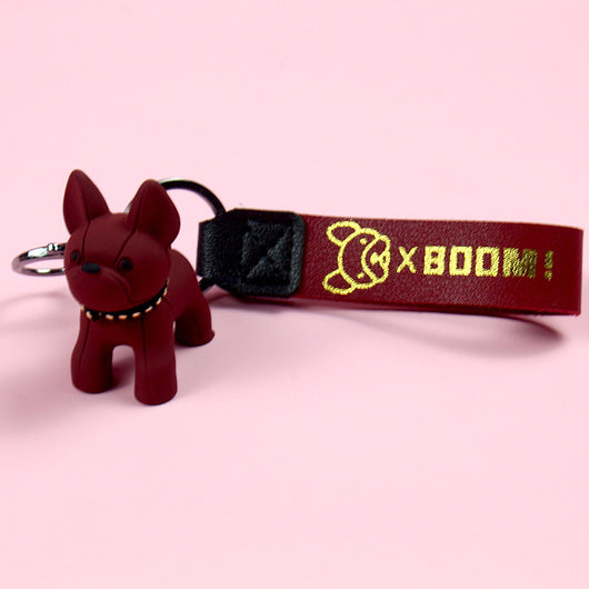 Llavero Bulldog Adorable con Estuche para Auriculares y Mochila Pareja - Image 8