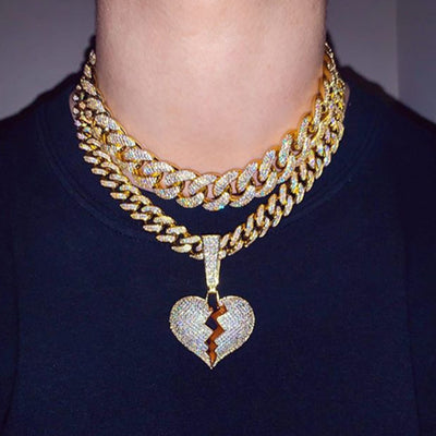 Collar Corazón Hip-Hop Cubano Estilo Europeo y Americano - Image 14