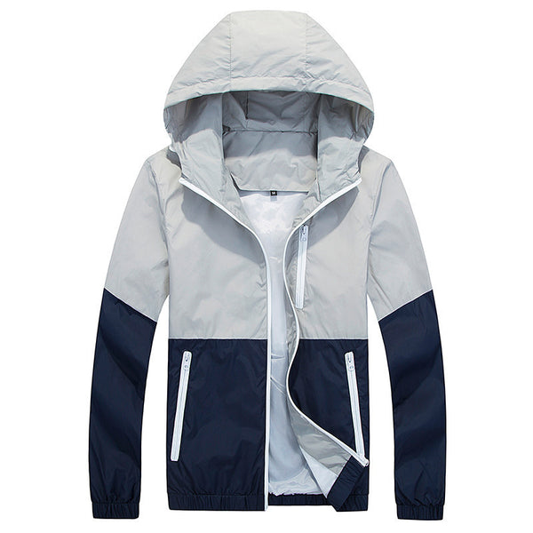 Chamarra Impermeable Unisex Primavera Otoño con Capucha