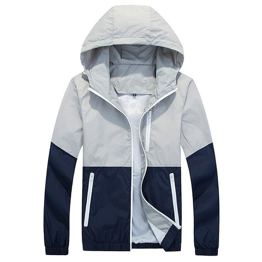 Chamarra Impermeable Unisex Primavera Otoño con Capucha