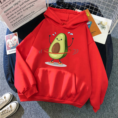 Sudadera con Capucha Estampado Aguacate Mamá e Hijo - Moda Suelta para Mujer - Image 18