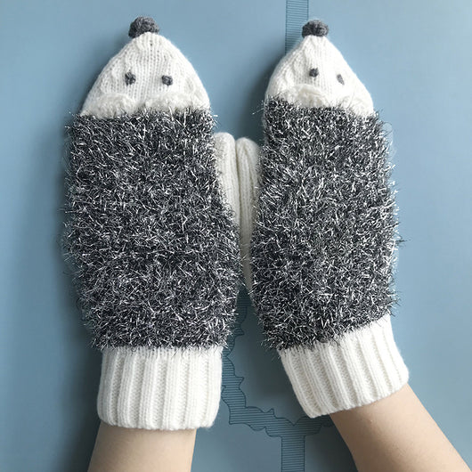 Guantes Tejidos Cálidos con Bordado Invierno - Image 10