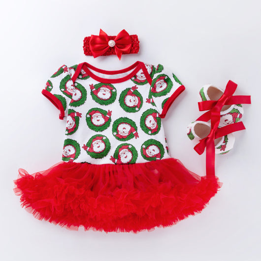 Vestido Navideño Infantil de Malla con Diseño Cartoon - Image 25