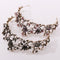 Corona Nupcial Barroca con Perlas y Diamantes Negros Floral