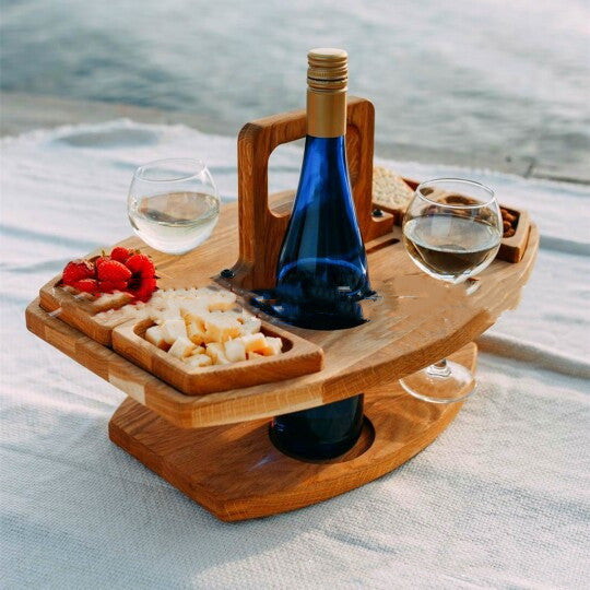 Bandeja Portátil para Copas de Vino con Soporte Colgante