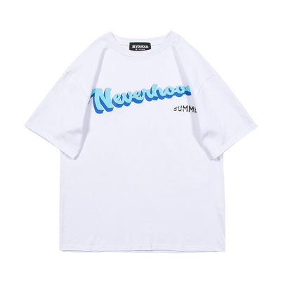 Camiseta Suelta Literary Letters NEVERHOOD - Diseño Europeo Americano - Image 16