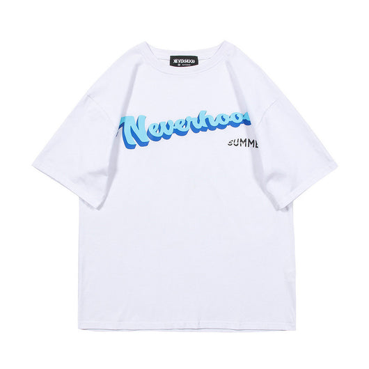 Camiseta Suelta Literary Letters NEVERHOOD - Diseño Europeo Americano - Image 16