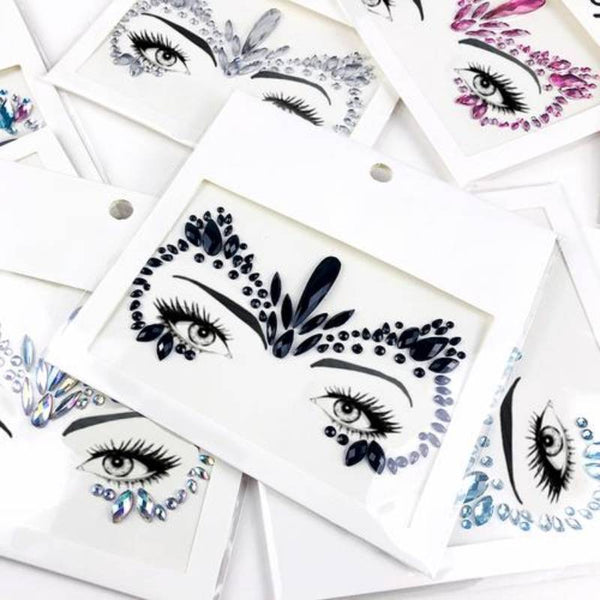 Pegatinas Faciales de Diamante Acrílico Estilo Europeo y Americano