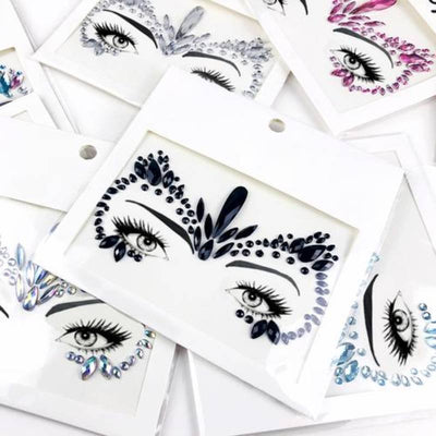 Pegatinas Faciales de Diamante Acrílico Estilo Europeo y Americano