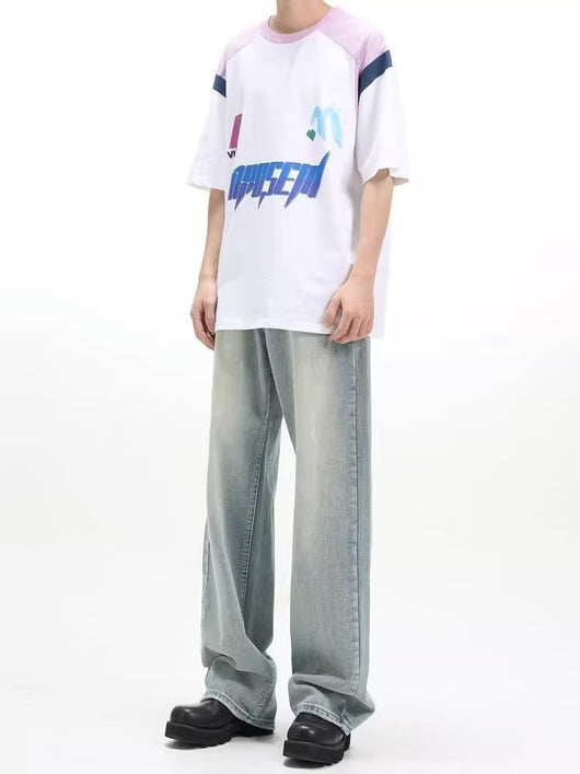 Pantalón Retro Holgado Casual Azul - Image 14