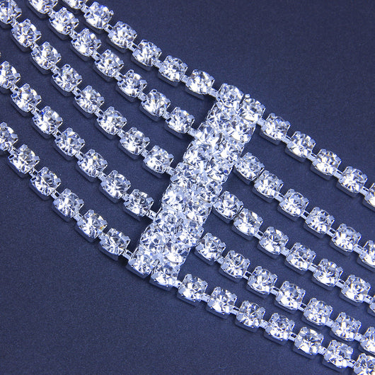 Diadema Elástica con Diamantes de Imitación - Cinco Filas de Brillantes - Image 12