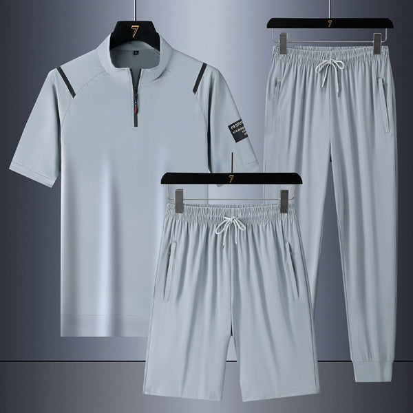 Traje Tres Piezas Ice Silk de Secado Rápido para Hombre
