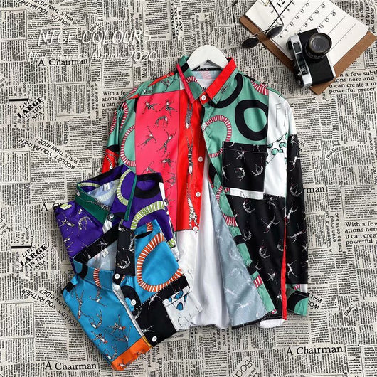 Camisa Vintage Floral Estilo Hong Kong para Hombre - Image 17