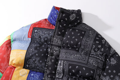 Chaqueta Acolchada Oversize con Bloques de Color - Algodón para Hombre y Mujer - Image 34