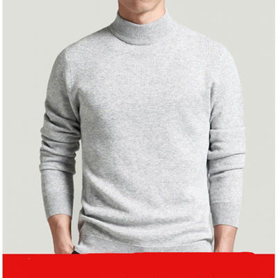 Suéter Coreano Slim Fit Cuello Medio Grueso para Jóvenes