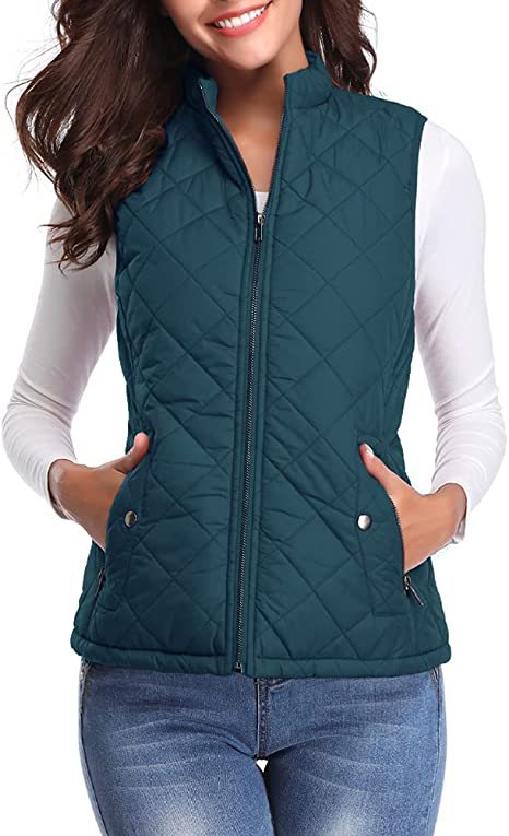 Chaleco de Algodón para Mujer con Cuello Parado y Bolsillos con Cierre - Image 49