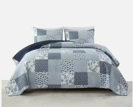 Juego de Cama de Algodón Puro Lavable Tres Piezas con Acabado Suave - Image 5