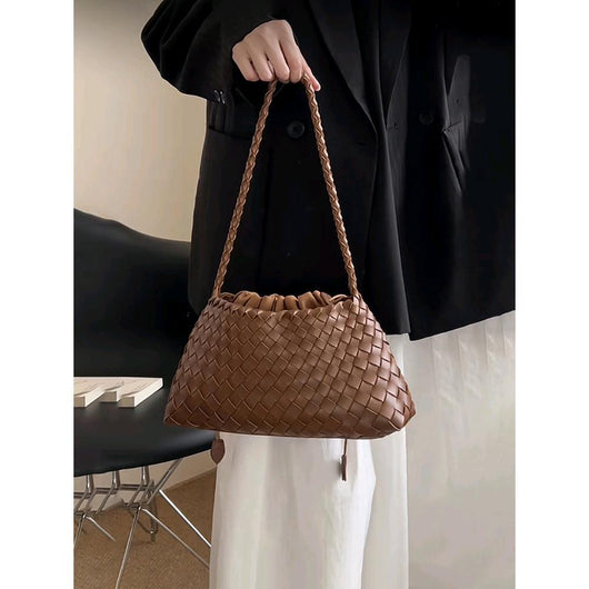 Bolso Tejido de Cuero Auténtico para Mujer - Bandolera Minimalista - Image 6