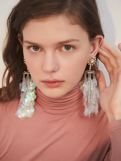 Aretes de Borla con Concha Imitada para Mujer - Image 9