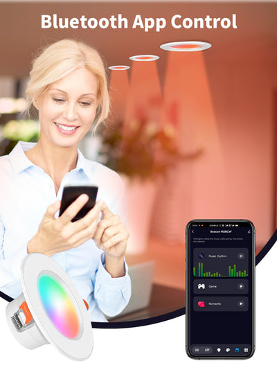 Foco Inteligente Bluetooth con Parlante, Control por Voz y Luz RGB Regulable - Image 16