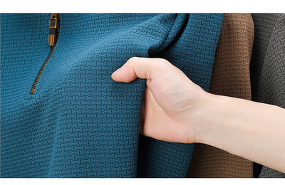 Playera de Cuello Alto con Cierre Medio para Otoño e Invierno - Manga Larga para Hombre - Image 16
