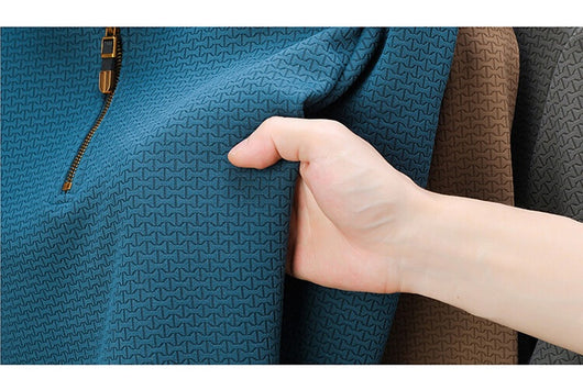 Playera de Cuello Alto con Cierre Medio para Otoño e Invierno - Manga Larga para Hombre - Image 16