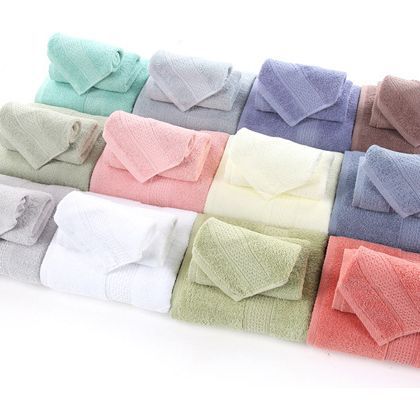Juego de 3 Piezas Toallas de Algodón Pima con Pañuelo Jacquard Absorbente