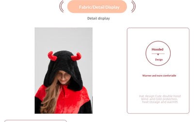 Capa Flanela Diablillo Halloween - Disfraz Infantil Cartoon - Image 17
