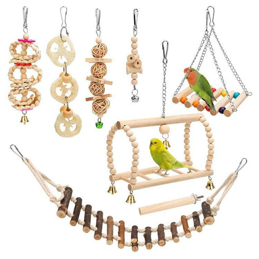 Juguete Columpio para Loro con Campana y Anillo - Pequeño y Mediano - Image 8