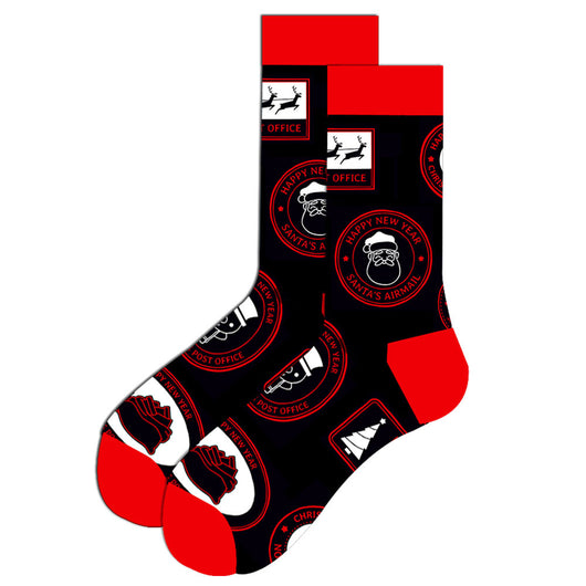 Calcetines Navideños para Hombre - Diseño Alce y Papá Noel en Algodón Premium - Image 16
