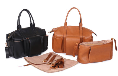 Bolso Maternal de Cuero PU con Gran Capacidad para Mamá y Bebé - Image 2