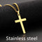 Titanium Steel Simple Single Cross Necklace Pendant Dorado Stainless steel