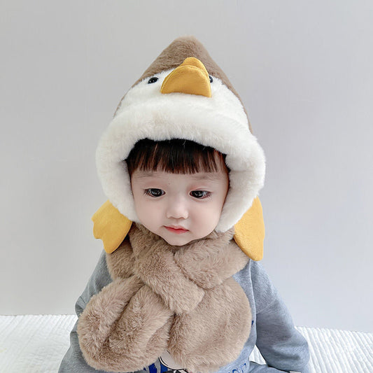 Gorro y Bufanda Integrados para Niños - Abrigo Térmico con Diseño Animal - Image 2