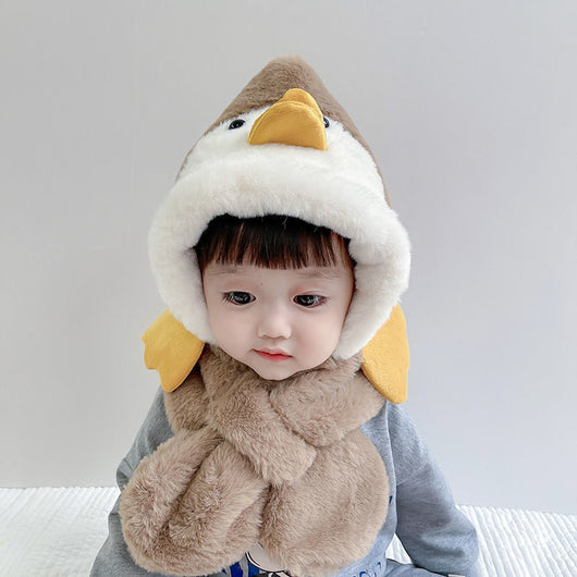 Gorro y Bufanda Integrados para Niños - Abrigo Térmico con Diseño Animal - Image 2