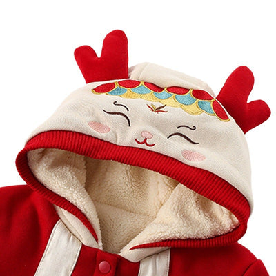 Mameluco Acolchado de Algodón para Bebé - Año Nuevo Chino Invierno - Image 4