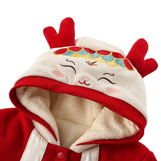 Mameluco Acolchado de Algodón para Bebé - Año Nuevo Chino Invierno - Image 4