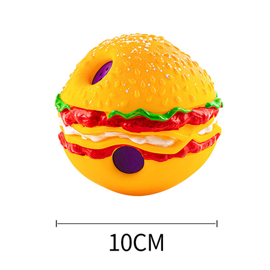 Yellow and green textured dog toy ball with food leakage holes, measuring 10cm in diameter. - Image 10