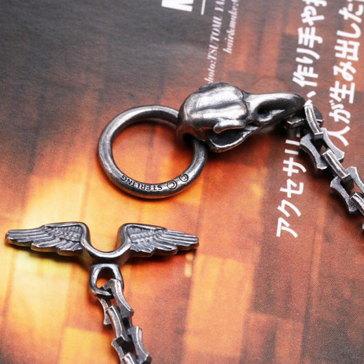 Pulsera Vintage Cabeza de Cuervo en Plata - Diseño Keel - Image 8