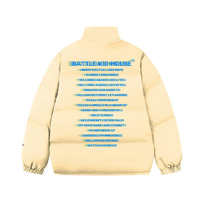 Abrigo Acolchado de Algodón con Cuello Mao Estampado para Hombre - Image 4