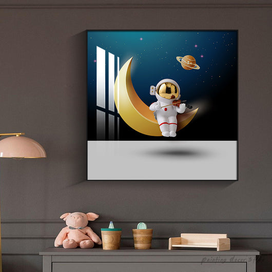 Cuadro Decorativo Astronauta Viajando por el Espacio - Image 14