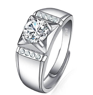 Anillo de Diamante Moissanita Platino D Color 1 Quilate Ajustable - Image 22