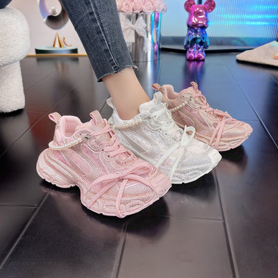 Tenis Dad Shoes Transpirables con Efecto Hielo Cristalino - Image 18