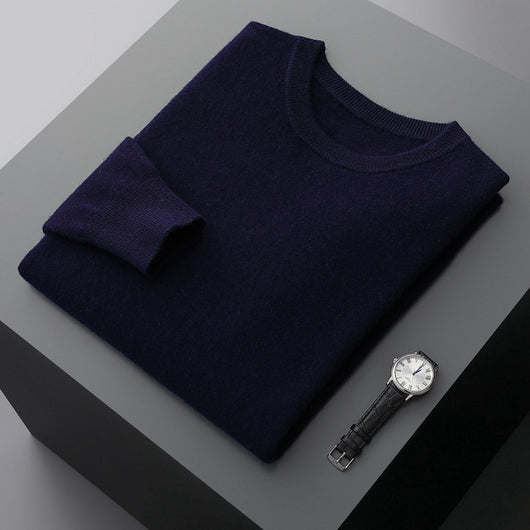 Suéter de Cuello Redondo 100% Cashmere para Hombre - Otoño e Invierno - Image 7
