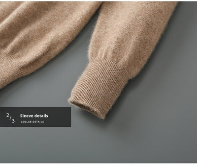Suéter de Cuello Medio en Lana para Hombre - Pullover Ligero Otoño Invierno - Image 26