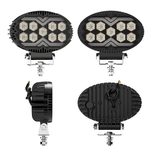 Faro de Trabajo LED Oval 55" Dual Color - Luz de Inundación para Vehículos y Proyectos - Image 12